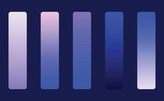 Blue soft gradient background set. Metallic gradation textures. Dark navy fluid Shiny elegant gradient collection vector