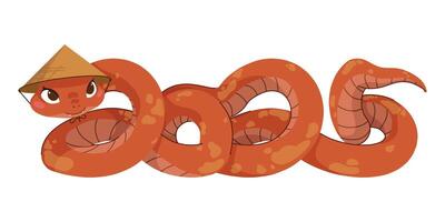 Cute Funny Snake 2025 vector