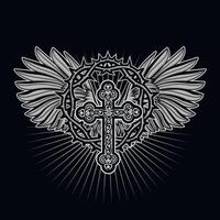 gothic with the cross vector