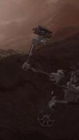 Curiosity Mars Rover exploring the surface of red planet video