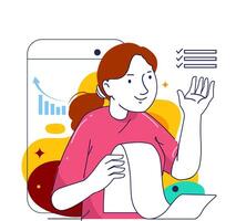 Digital marketing concept illustrations. Modern flat design illustration of Data Analysis vector