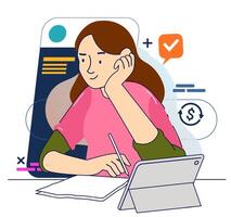 Digital marketing concept illustrations. Modern flat design illustration of Data Analysis vector
