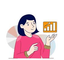 Digital marketing concept illustrations. Modern flat design illustration of Data Analysis vector