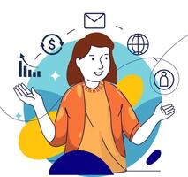 Digital marketing concept illustrations. Modern flat design illustration of Data Analysis. vector