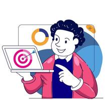 Digital marketing concept illustrations. Modern flat design illustration of Data Analysis vector