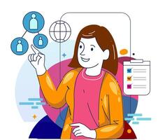 Digital marketing concept illustrations. Modern flat design illustration of Data Analysis vector