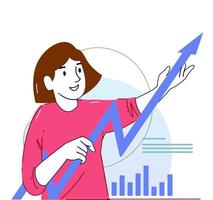 Digital marketing concept illustrations. Modern flat design illustration of Data Analysis vector