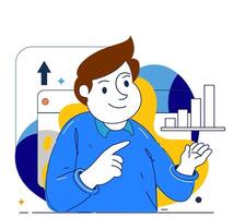 PrintDigital marketing concept illustrations. Modern flat design illustration of Data Analysis vector