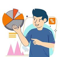 Digital marketing concept illustrations. Modern flat design illustration of Data Analysis vector