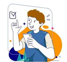 Digital marketing concept illustrations. Modern flat design illustration of Data Analysis. vector
