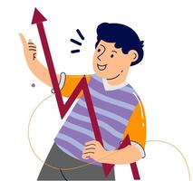 Digital marketing concept illustrations. Modern flat design illustration of Data Analysis. vector