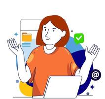 Digital marketing concept illustrations. Modern flat design illustration of Data Analysis vector