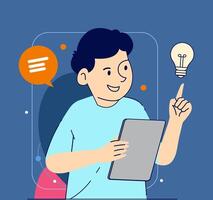 Digital marketing concept illustrations. Modern flat design illustration of Data Analysis vector
