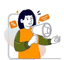 Online shopping e commerce concept illustrations. Modern flat design illustration of Data Analysis. vector