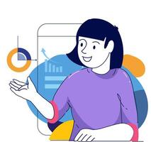 Digital marketing concept illustrations. Modern flat design illustration of Data Analysis vector