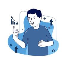 Digital marketing concept illustrations. Modern flat design illustration of Data Analysis vector