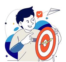 Digital marketing concept illustrations. Modern flat design illustration of Data Analysis vector