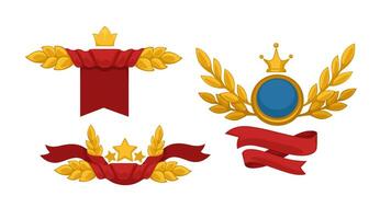 Royal Emblem Badge Collection vector