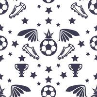 Soccer Trophy Star Seamless Pattern vector