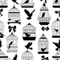 Birdcages and Bows Pattern vector