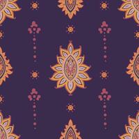 Dark Background Paisley Floral vector