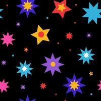 Multicolored Stars Seamless Pattern vector