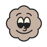 Smiling Cloud Christmas Character vector