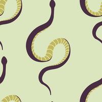 Snake Silhouette Seamless Pattern vector
