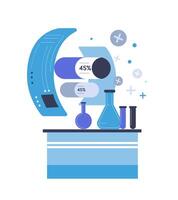 Laboratory with futuristic interface vector