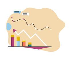 Business Analytics and Graphs Infographic vector