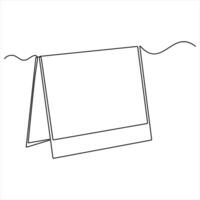 Continuous single line drawing calendar icon planning and scheduling concept single line drawn design vector