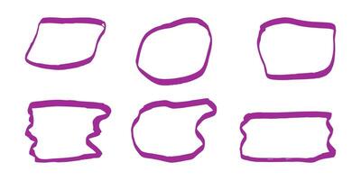Text frames hand drawn style doodle decorative. vector