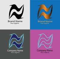 Wave-like logo design for business companies with a sense of movement or flow. vector