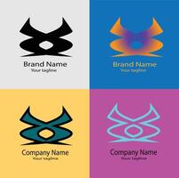 Infinity wings or educational logo design with a dynamic, abstract shape vector