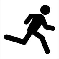 Dynamic Motion, Man Running Silhouette vector