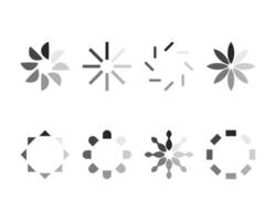 Collection Loading bar status icon. illustration. Set of loaded icons. Download progress. Donload or Upload. vector