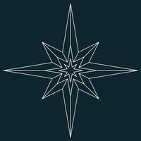 snowflake shape contour vector