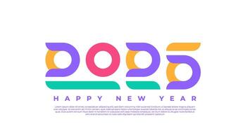 Design the logo text Happy New Year 2025. Cover the business diary for 2025 with a wish. vector