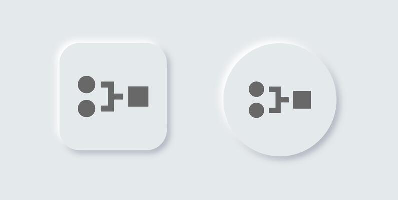 Category solid icon in neomorphic design style. Collection signs illustration.