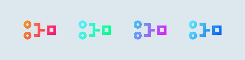 Category line icon in gradient colors. Collection signs illustration. vector