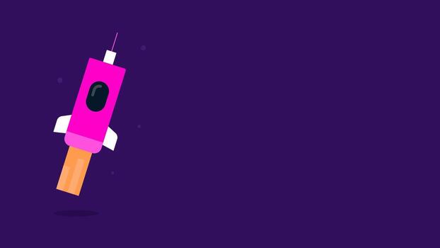 Space exploration animation concept. Outer space science. Universe and galaxy illustration. vector