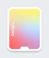 Futuristic square gradient background. Pop up window illustration. vector