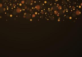 Gold glitter texture isolated with bokeh on background. Particles color Celebratory. Golden explosion of confetti Design vector