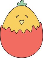 Easter Cartoon Element on White Background vector