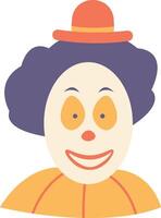 Illustration of Creepy Clown Mask Character vector