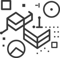 A black and white image of a computer and other objects vector