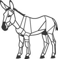 A donkey made of geometric shapes vector