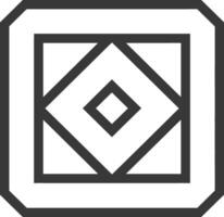 A square with a diamond pattern on it vector