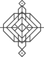 A black and white geometric design vector