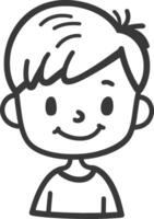 A boy with a smile on his face vector